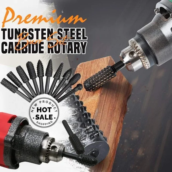 Hot-Sale--Premium Tungsten Steel Carbide Rotary Burr Set
